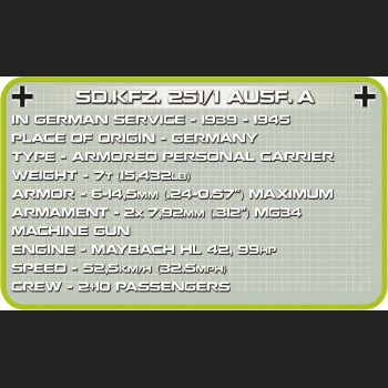 Sd. Kfz. 251/1 Ausf.A 592 Kl.HC WWII